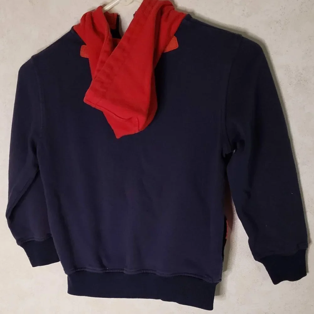 Superman Logo Childs Full Zip Hoodie Size 7 Sweatshirt